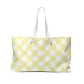 Cottage Chic Yellow Gingham Weekender Tote Bag