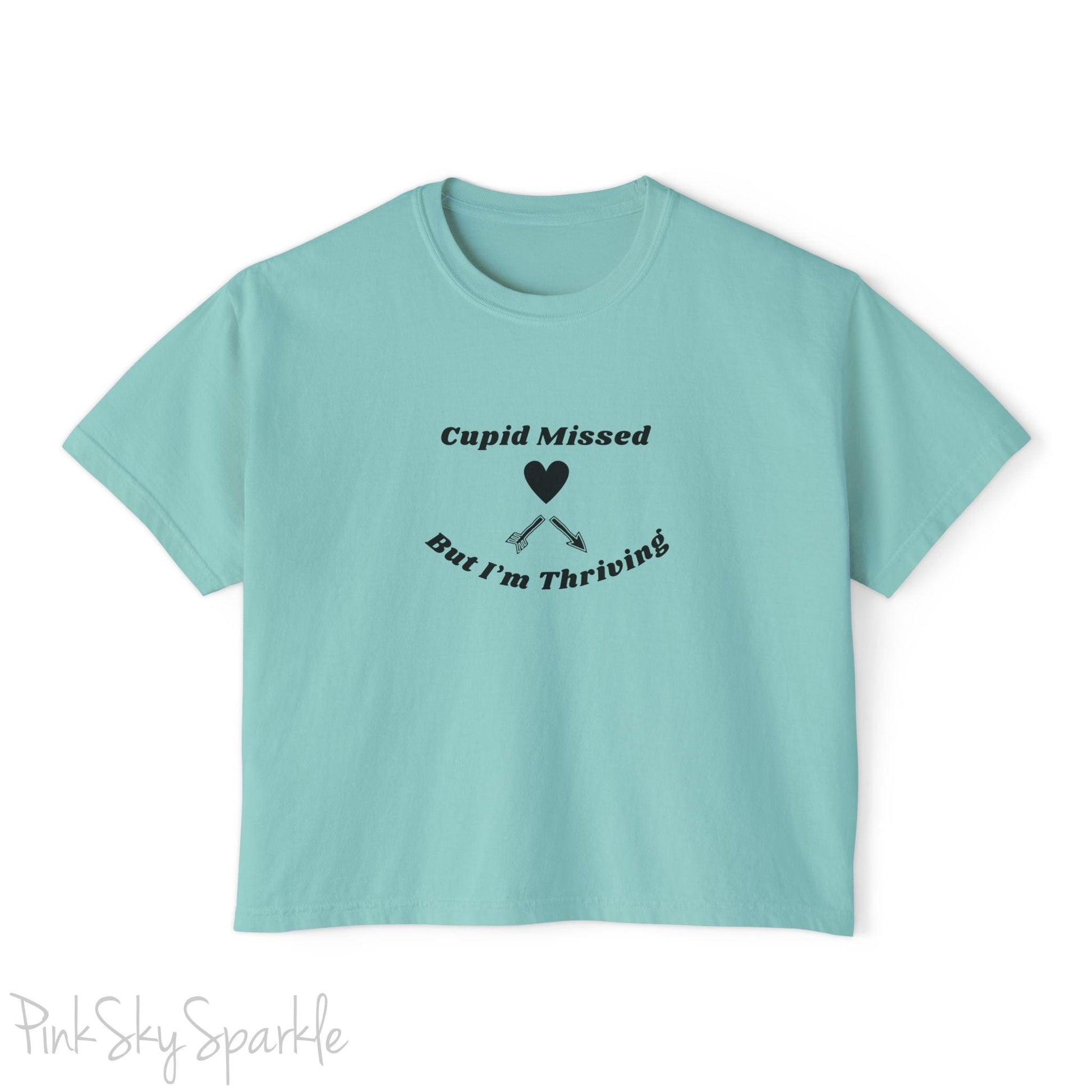 Cupid Missed But I'm Thriving Women's Boxy Fit T-shirt