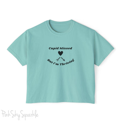 Cupid Missed But I'm Thriving Women's Boxy Fit T-shirt