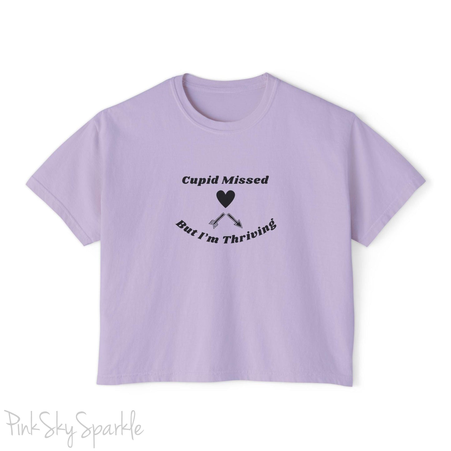 Cupid Missed But I'm Thriving Women's Boxy Fit T-shirt