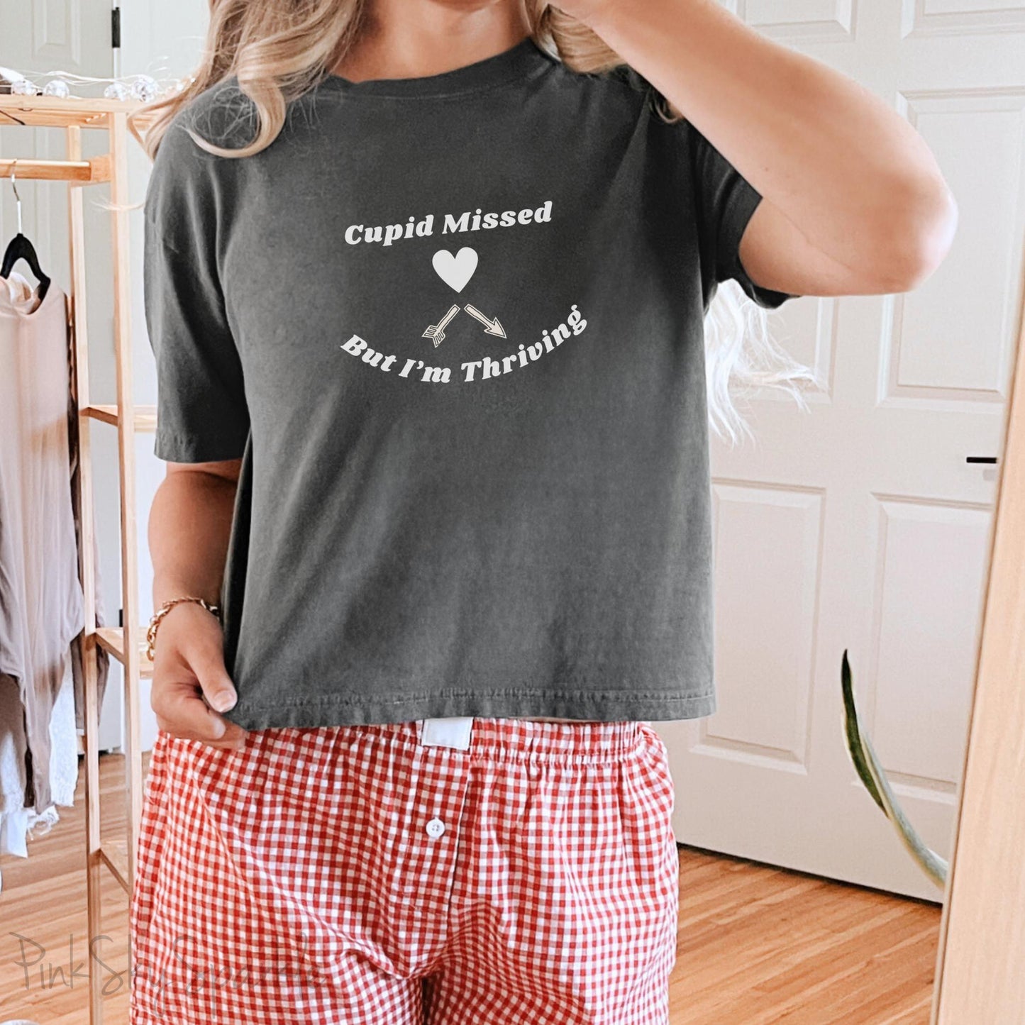 Cupid Missed But I'm Thriving Women's Boxy Fit T-shirt