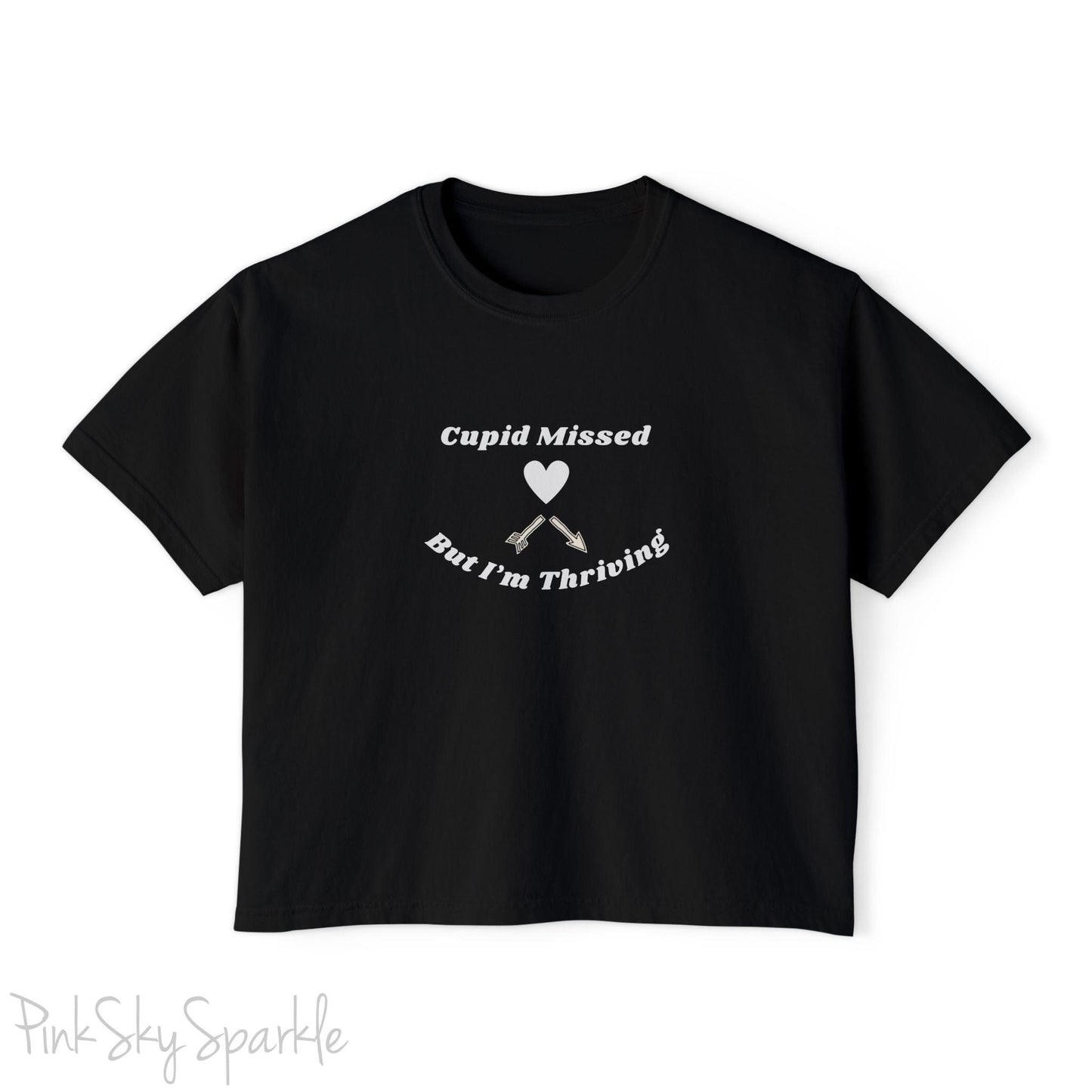 Cupid Missed But I'm Thriving Women's Boxy Fit T-shirt