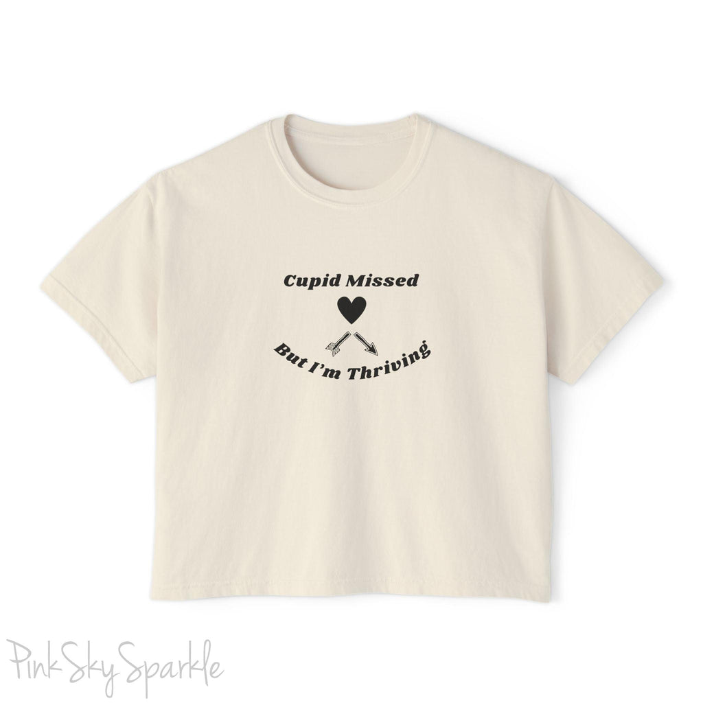 Cupid Missed But I'm Thriving Women's Boxy Fit T-shirt