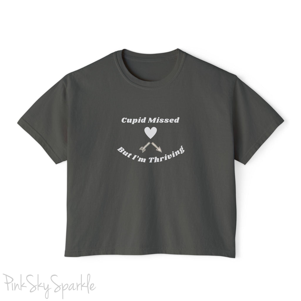 Cupid Missed But I'm Thriving Women's Boxy Fit T-shirt