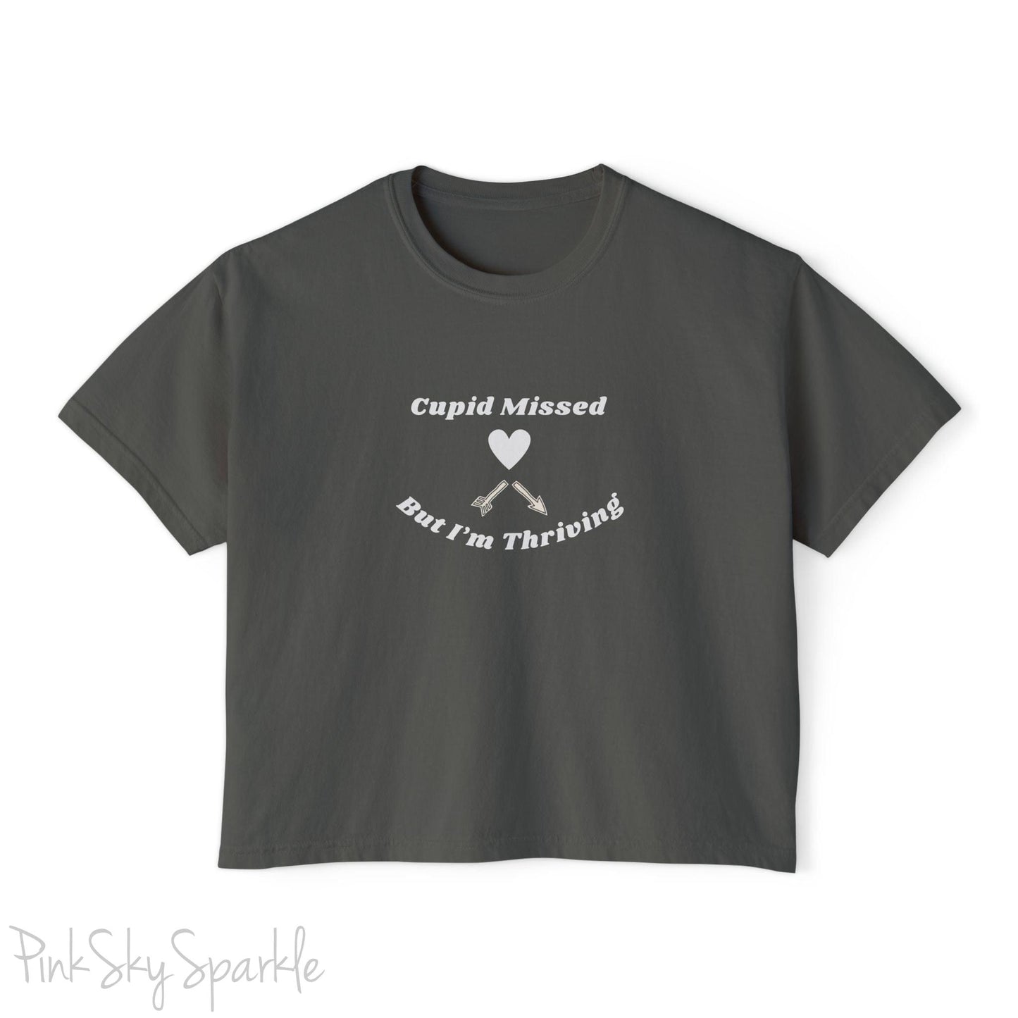 Cupid Missed But I'm Thriving Women's Boxy Fit T-shirt