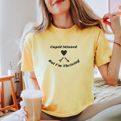 Cupid Missed But I'm Thriving Women's Boxy Fit T-shirt