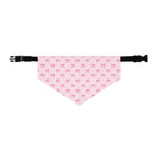 Cute Pink Bow Pet Bandana With Adjustable Collar
