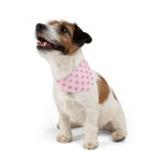 Cute Pink Bow Pet Bandana With Adjustable Collar