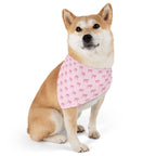Cute Pink Bow Pet Bandana With Adjustable Collar