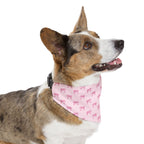 Cute Pink Bow Pet Bandana With Adjustable Collar