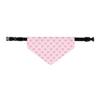 Cute Pink Bow Pet Bandana With Adjustable Collar