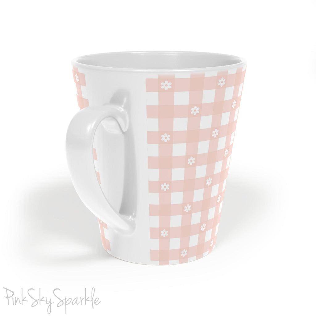 Daisy Plaid Latte Mug