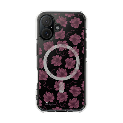 Deep Floral Magnetic Clear Impact iPhone Case