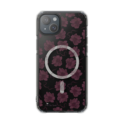 Deep Floral Magnetic Clear Impact iPhone Case