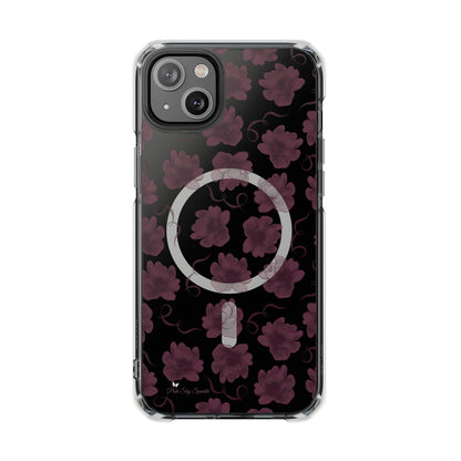 Deep Floral Magnetic Clear Impact iPhone Case