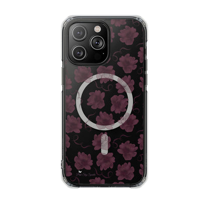 Deep Floral Magnetic Clear Impact iPhone Case