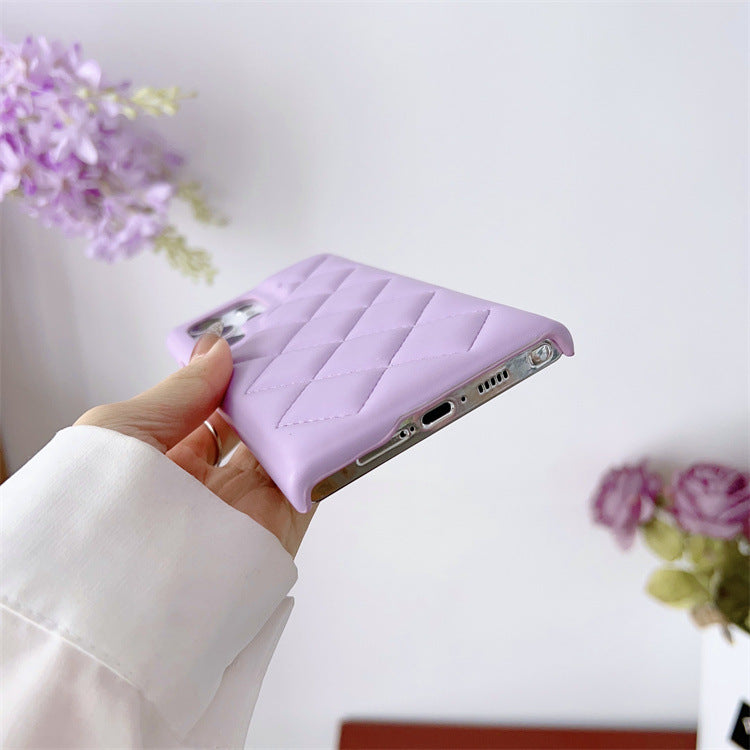Diamond Plaid Faux Leather Phone Case for Samsung Galaxy