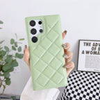 Diamond Plaid Faux Leather Phone Case for Samsung Galaxy