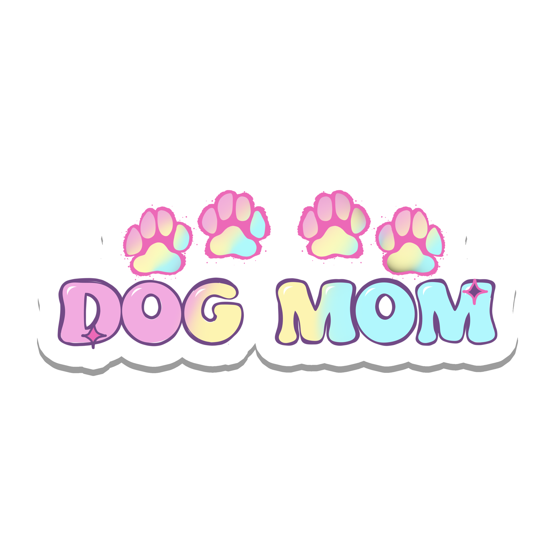 Dog Mom Waterproof Sticker for laptops, water bottles, journals and more.