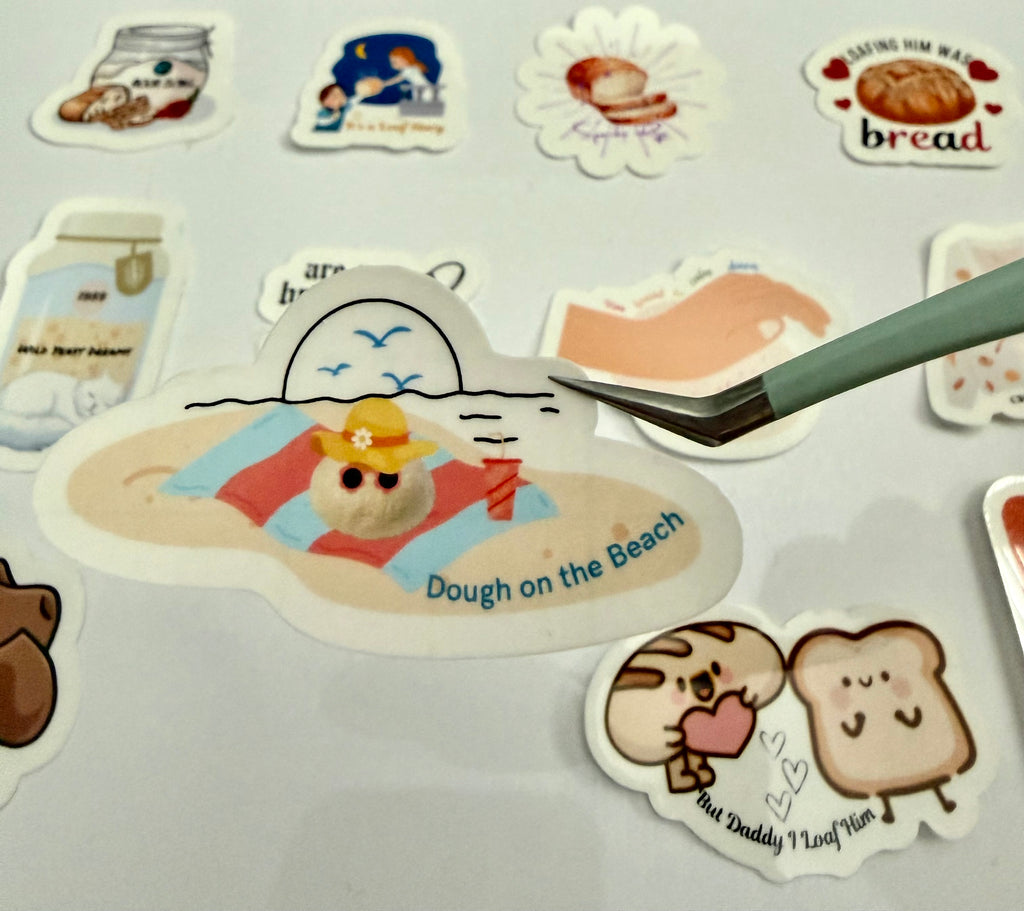 Dough on the Beach Sticker - Bread pun sticker