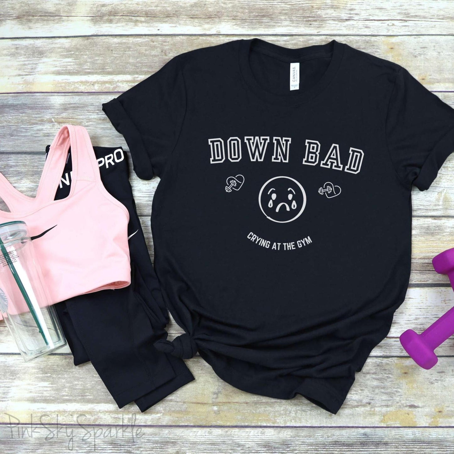 "Down Bad Crying at the Gym" Lyric Inspired Unisex T-shirt