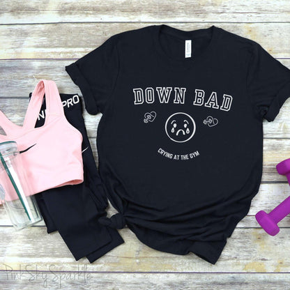 "Down Bad Crying at the Gym" Lyric Inspired Unisex T-shirt