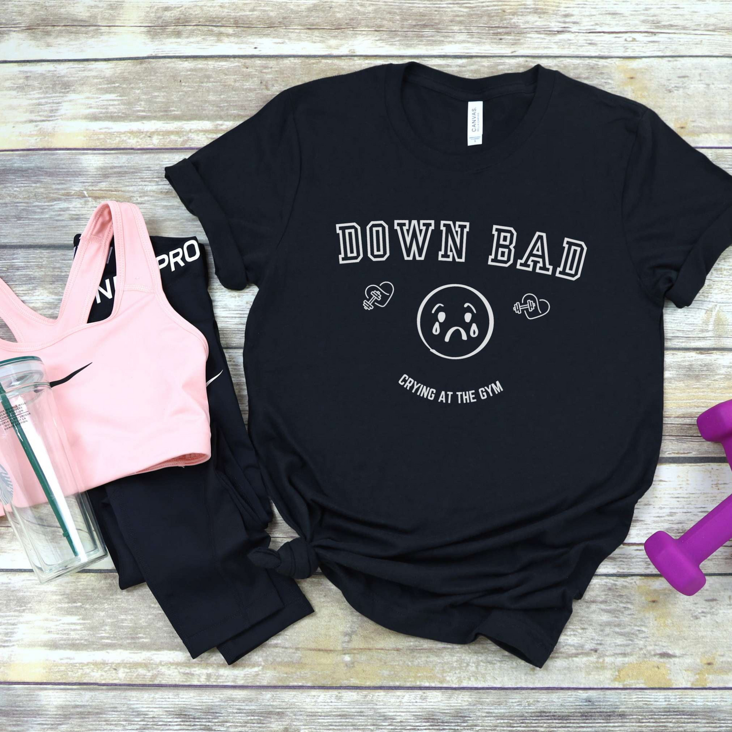 "Down Bad Crying at the Gym" Lyric Inspired Unisex T-shirt