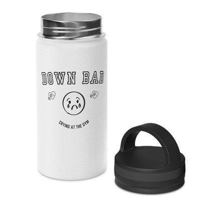 Down Bad Stainless Steel Water Bottle, Handle Lid