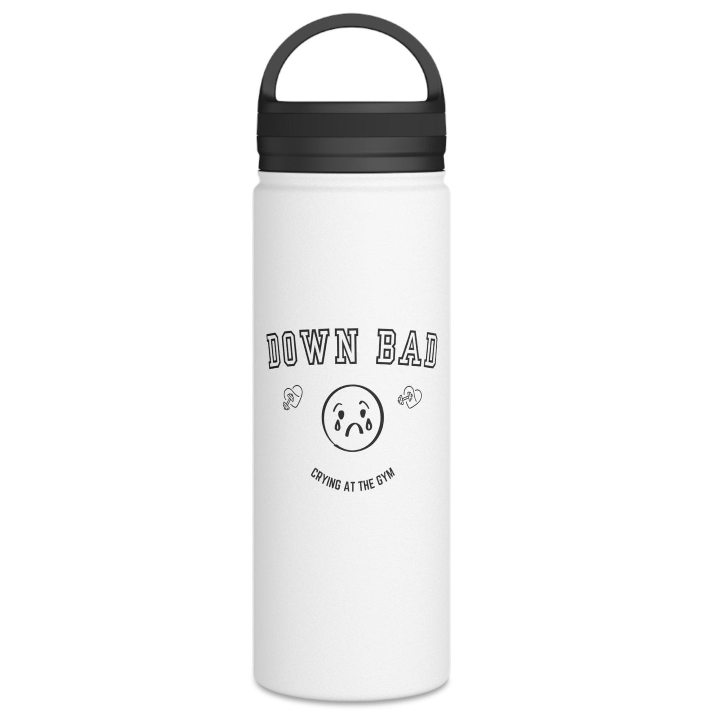 Down Bad Stainless Steel Water Bottle, Handle Lid