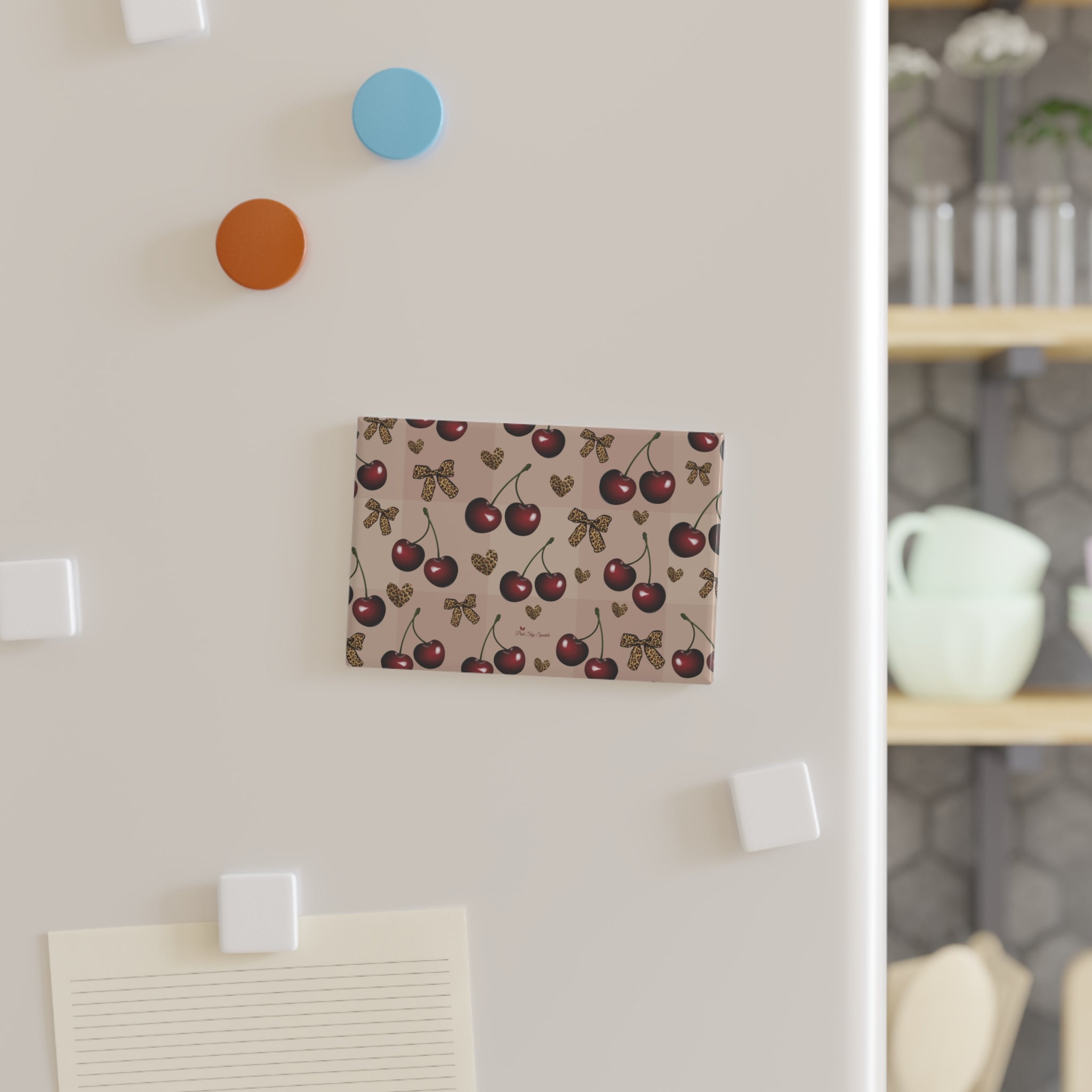 Fierce Cherries Rectangular Button Magnet