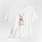 Floral Bunny Coquette Graphic T-shirt