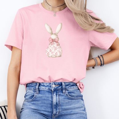 Floral Bunny Coquette Graphic T-shirt