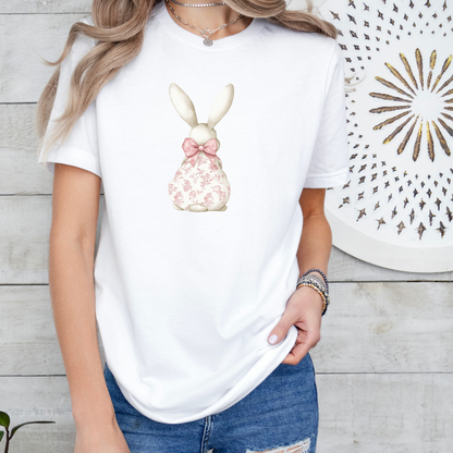 Floral Bunny Coquette Graphic T-shirt