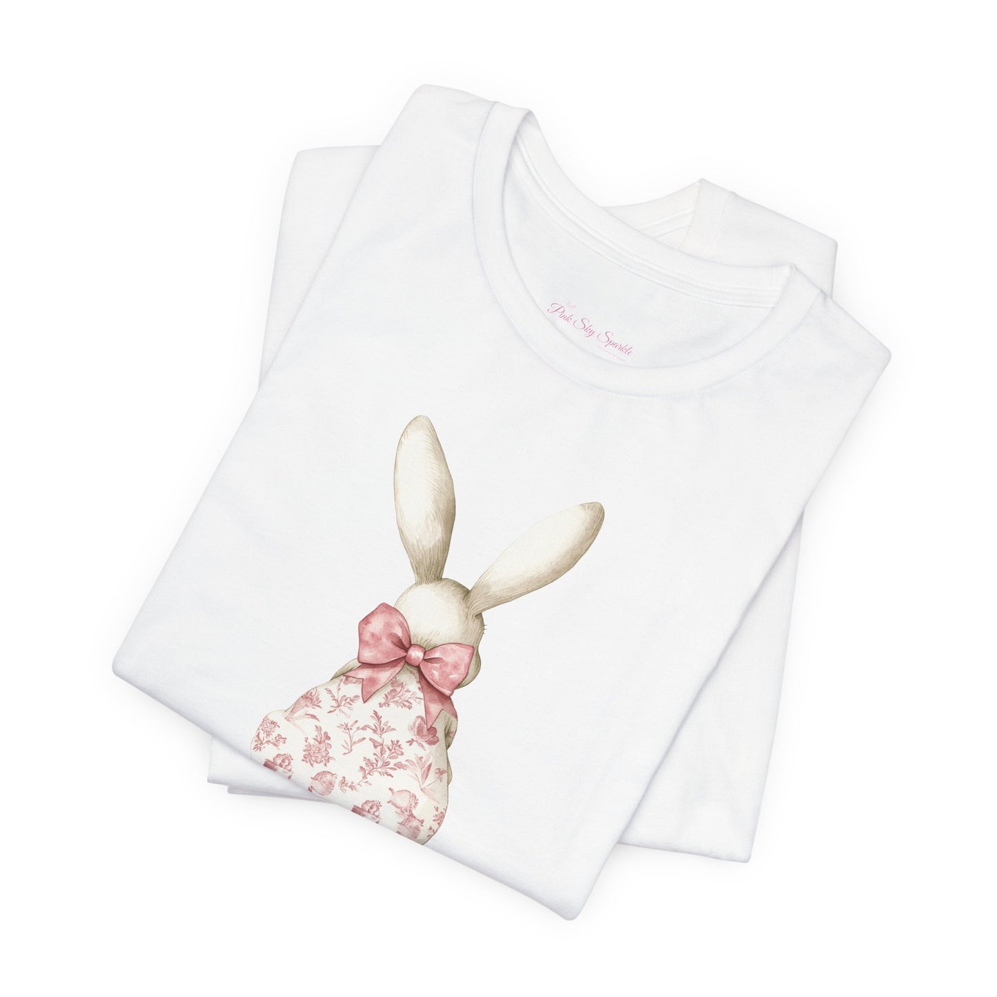 Floral Bunny Coquette Graphic T-shirt