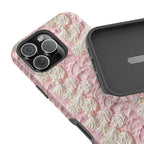Frosted Magnetic iPhone Case – Pink Whipped Frosting Design with Sprinkles