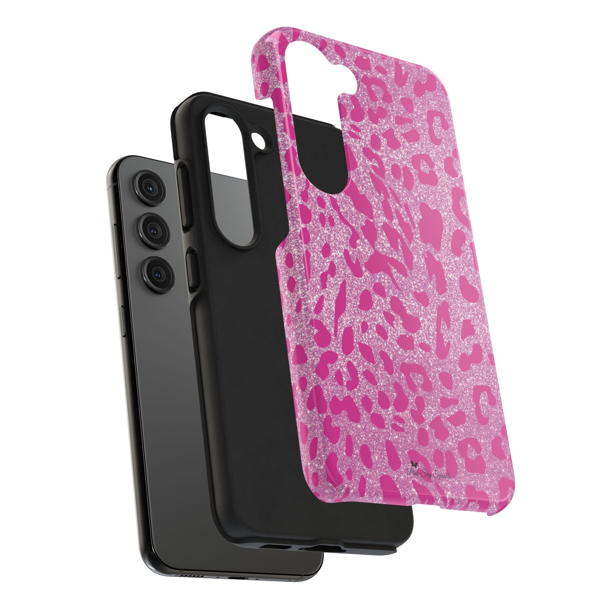 Glitter Pink Leopard Tough Samsung Galaxy Phone Case