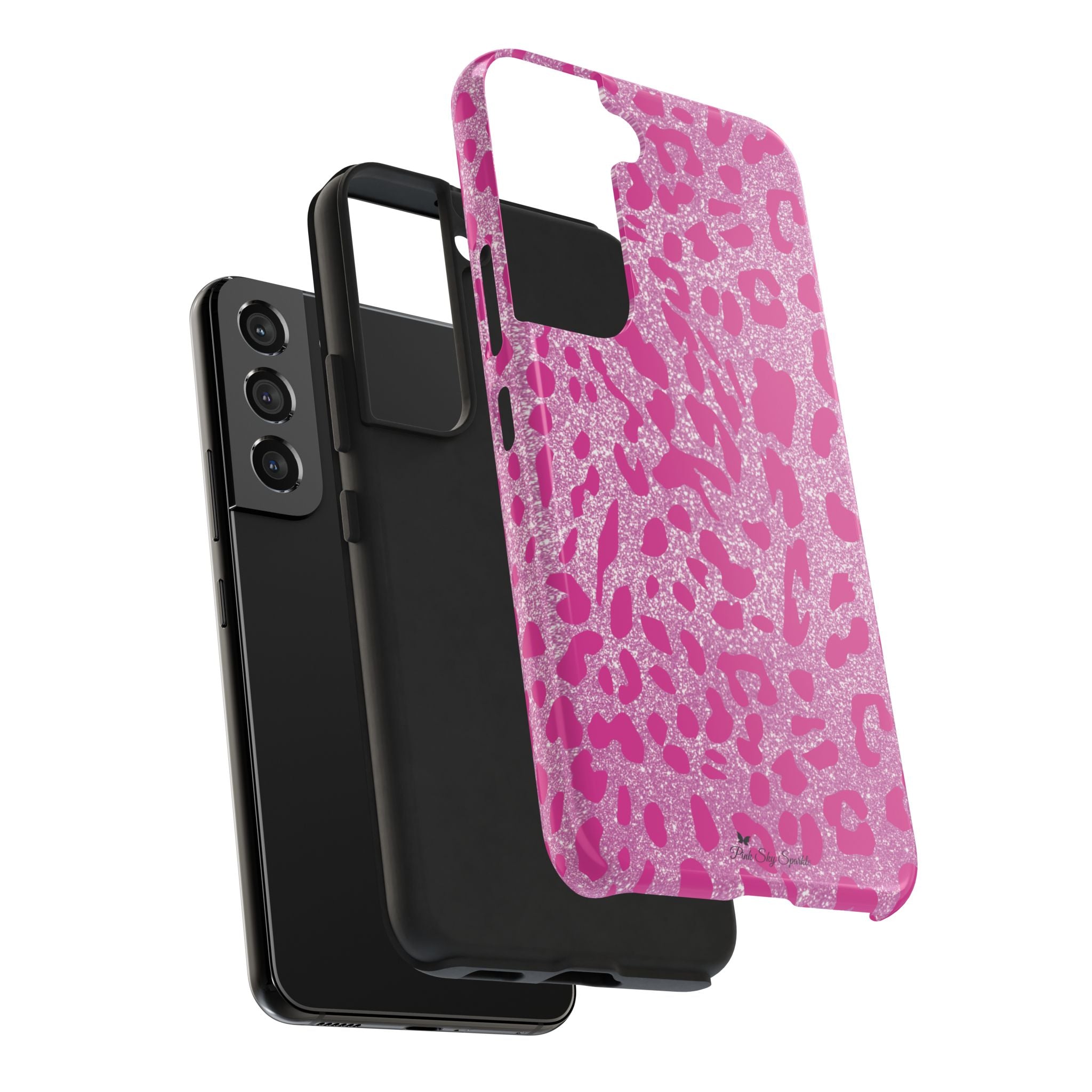 Glitter Pink Leopard Tough Samsung Galaxy Phone Case