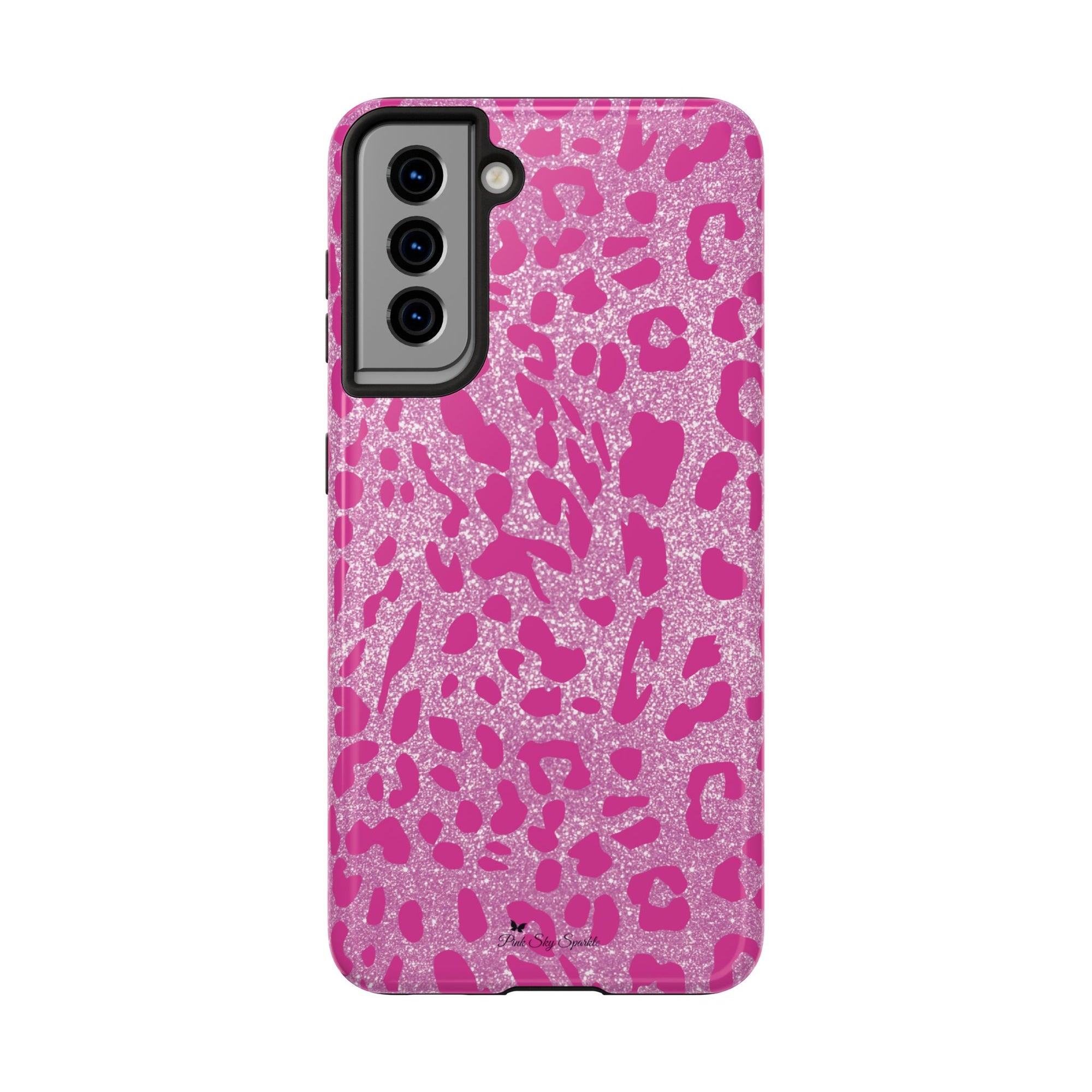 Glitter Pink Leopard Tough Samsung Galaxy Phone Case