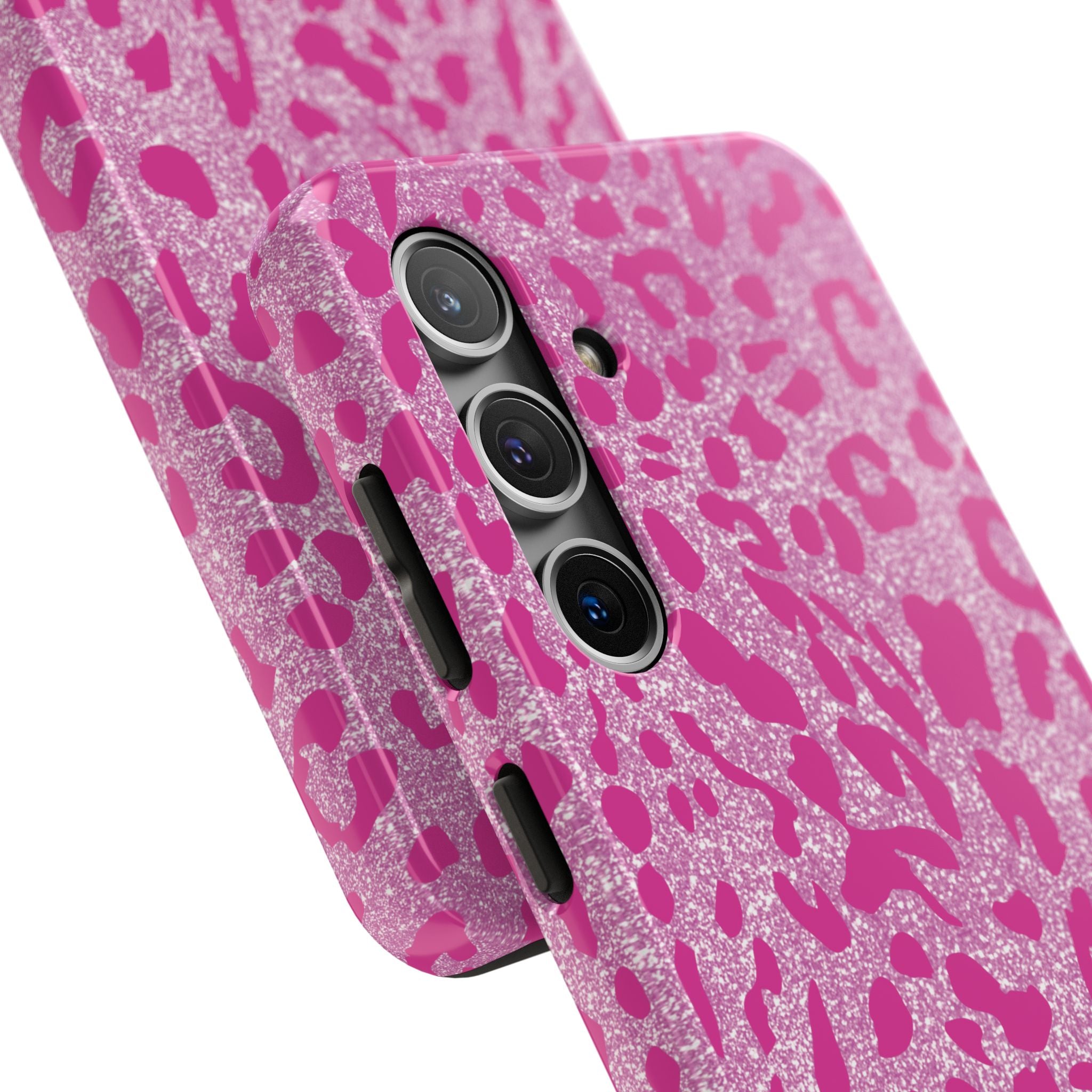 Glitter Pink Leopard Tough Samsung Galaxy Phone Case