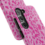 Glitter Pink Leopard Tough Samsung Galaxy Phone Case