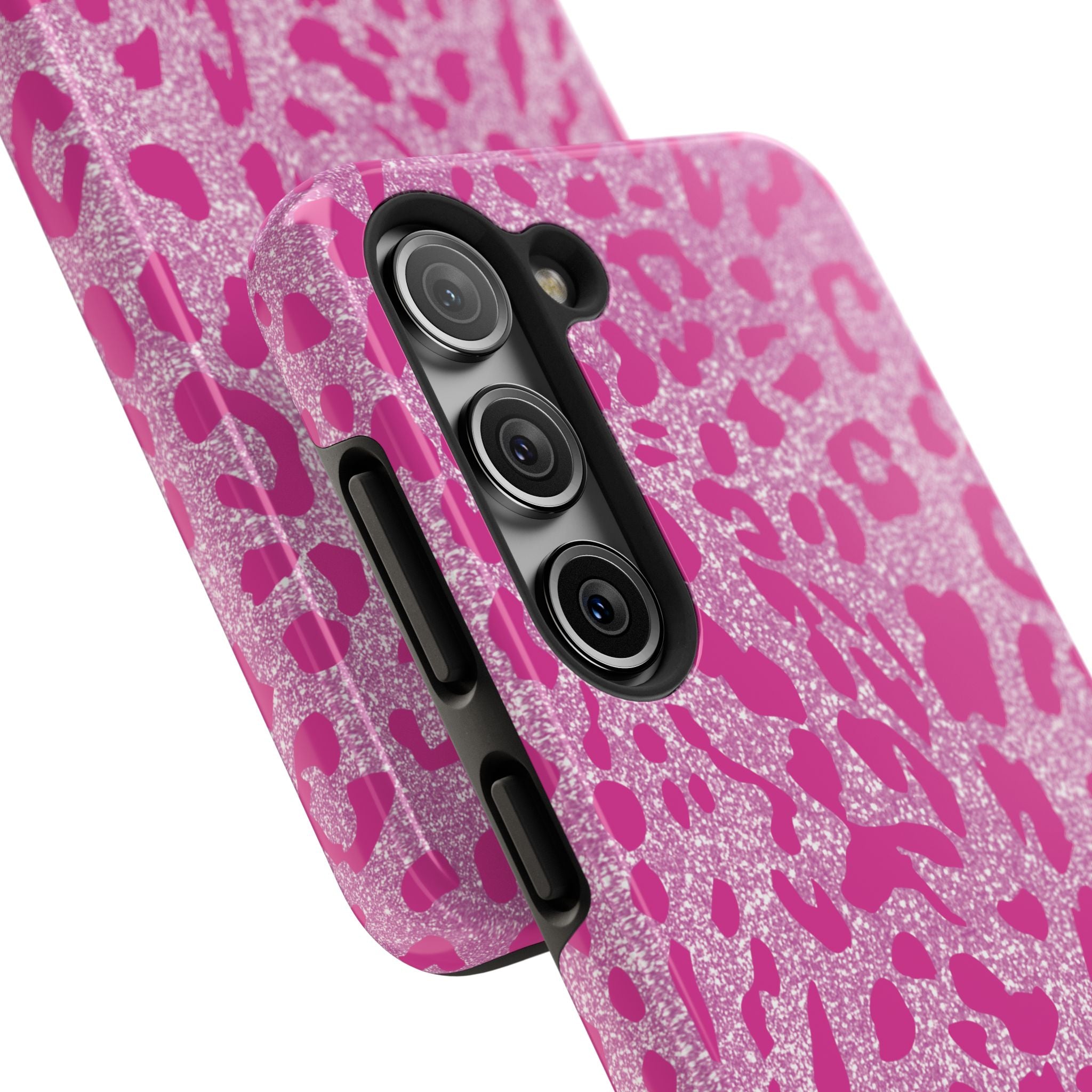Glitter Pink Leopard Tough Samsung Galaxy Phone Case