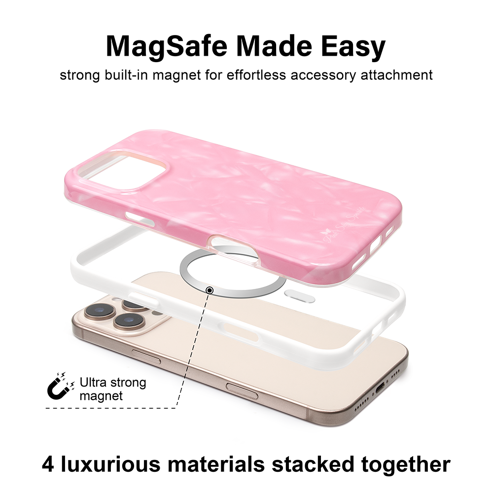 Glossy Girl Premium Pink MagSafe Case for iPhone 16 Pro Max