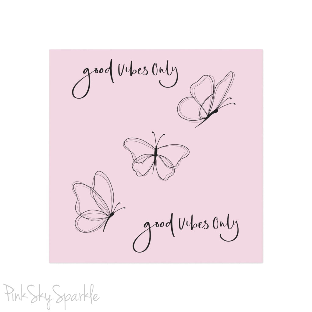 Good Vibes Butterfly Square Magnet