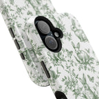 Green French Toile Floral Rabbit Magnetic iPhone Case