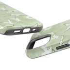 Green Seagull Print Magnetic iPhone Case