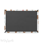 Holiday Sips and Sweets Rectangle Button Magnet - Festive magnet with cozy holiday treats like hot cocoa and cookies. Perfect for holiday decor, stocking stuffers, and seasonal kitchen decor.