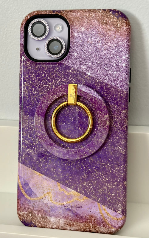 Amethyst Sparkle MagSafe Phone Ring Grip