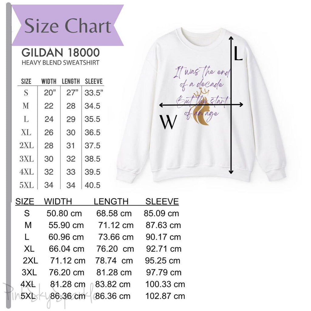 "It was the end of a decade - But the start of an age" Lyric Inspired Crewneck Sweatshirt