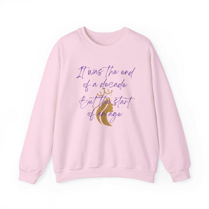 "It was the end of a decade - But the start of an age" Lyric Inspired Crewneck Sweatshirt