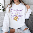 "It was the end of a decade - But the start of an age" Lyric Inspired Crewneck Sweatshirt